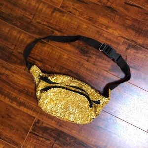 Stunning Bling Disco Gold Sequin Hip Fanny Pack